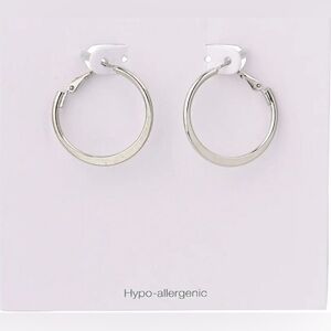 Silver Hoop Earrings - Classic Silver Tone Women's Hoops